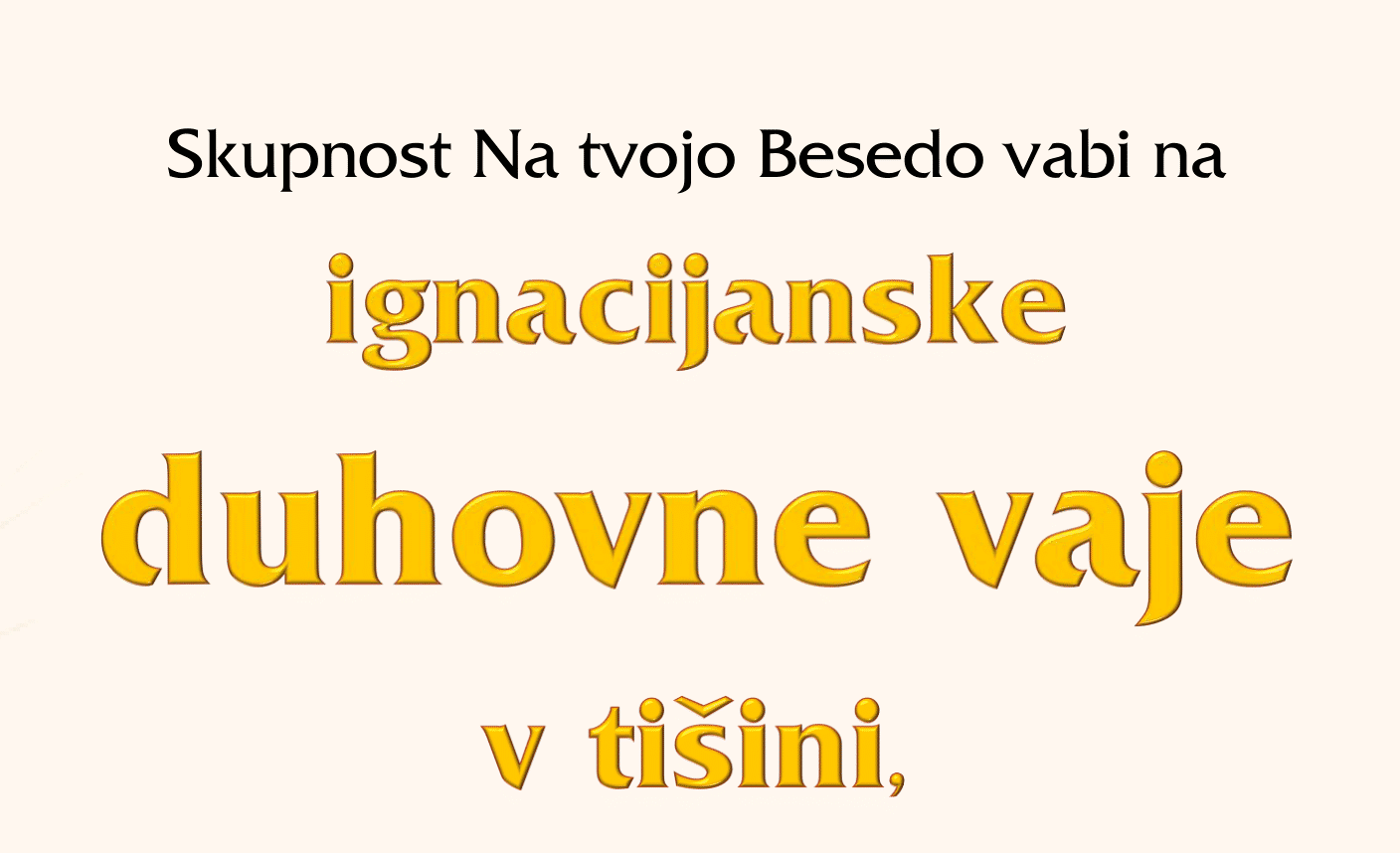 Duhovne vaje v tišini